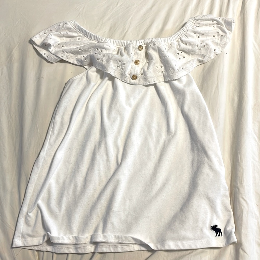 White off the shorter Abercrombie kids blouse/tank top